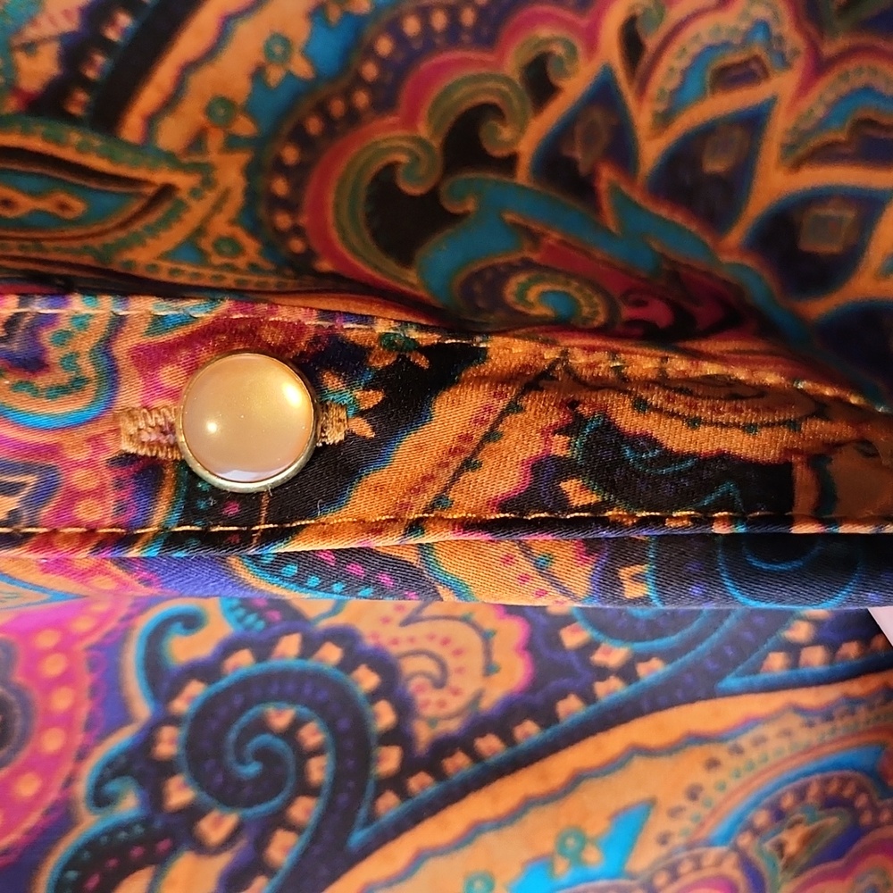 Apt. 9 Brown Paisley Long-sleeved Blouse Size 2X - Picture 2 of 9